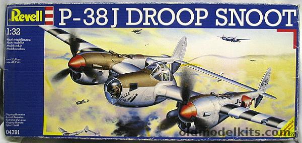 Revell 1/32 Lockheed P-38J Droop Snoot Lightning, 4791 plastic model kit